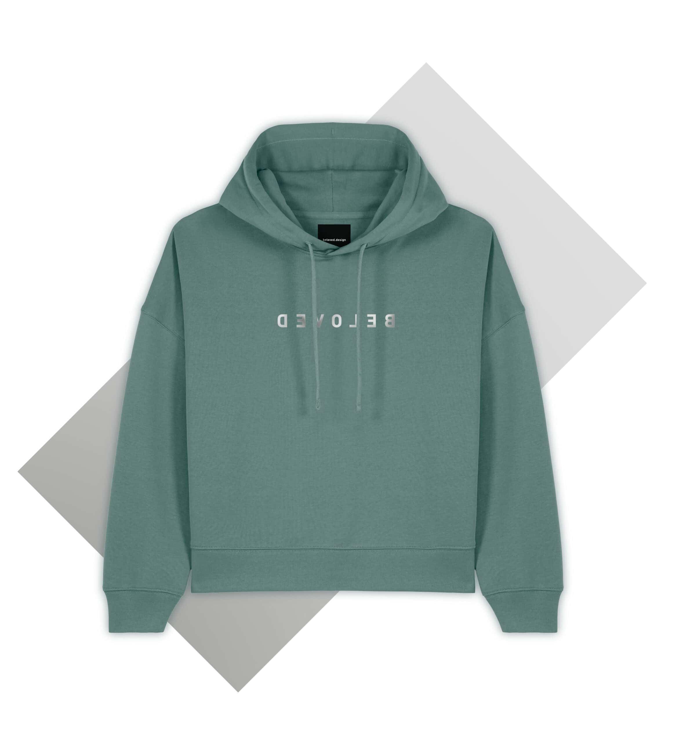 Moderner christlicher Hoodie mit Aufdruck "BELOVED" für Glaubensfans.